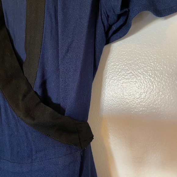 Alice Temperley For Target Blue & Black Wrap Dress M - Picture 5 of 7